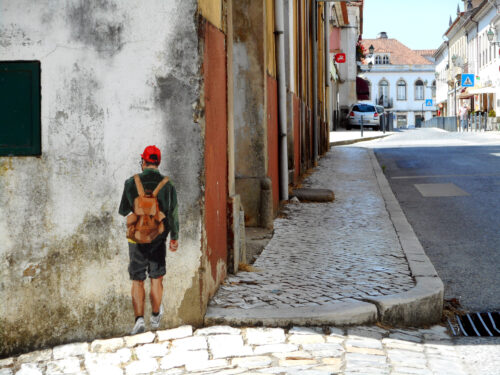 Figueiro dos Vinhos, Malerei Hauswand, Graffiti, Goladinha, Portugal