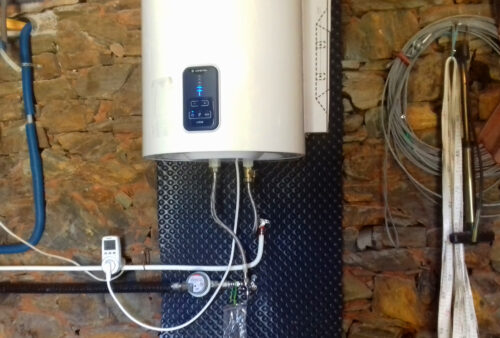 Elektroboiler, Gastküche, Casa Fogo, warmes Wasser, Stromfresser, Goladinha, Portugal