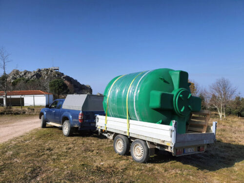Hochbehälter, Wassertank, 6500 Liter, Goladinha, Portugal