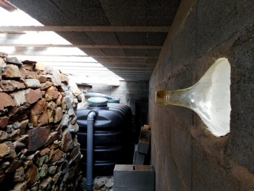 Mauersanierung vor CASA AGUA und CASA MADEIRA, unterirdisch, Keller, Goladinha, Portugal