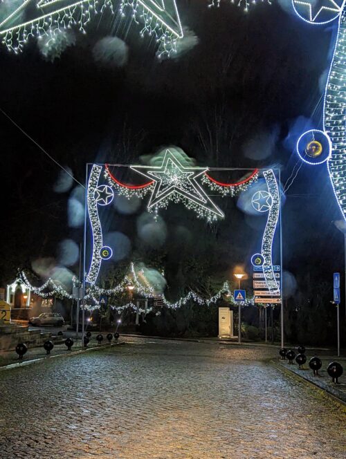 Weihnachtslichter, Deko, Pedrogao Grande, Portugal