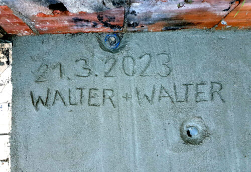 Walter, Walter, Bodenausgleich, Bad. Betonplatte, Goladinha, Portugal