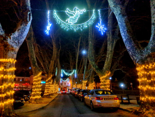 Weihnachtsbeleuchtung, Figueiro dos Vinhos, Goladinha, Portugal