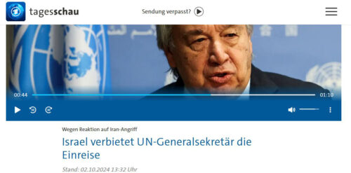 Guterres, UN-Charta - Art. 99, Persona non grata, Iran - Raketenangriff auf Israel, Goladinha, Portugal