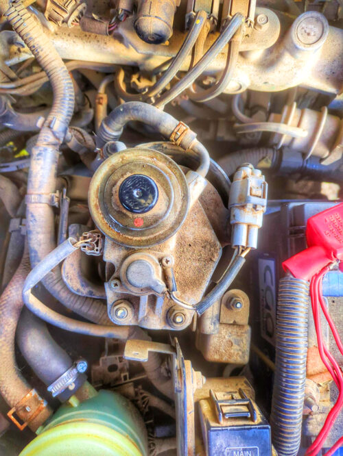 Pickup. Mazda BT50, Motorwarnleuchte, Dieselfilter, Goladinha, Portugal