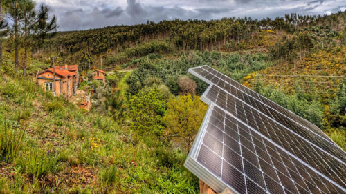 PV-Anlage, Panele, Module, verrutscht, Goladinha, Portugal