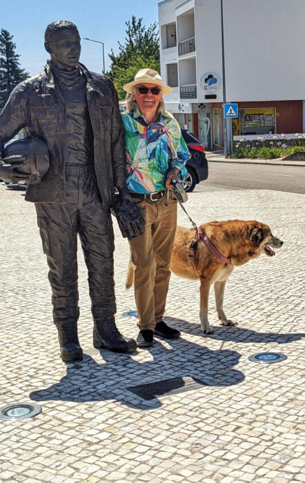 Walt, Bombeiros, Denkmal, Broncestatue, Figueiro dos Vinhos, Goladinha, Portugal