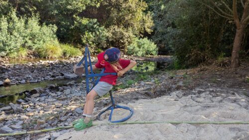 Tanz mit dem Bagger, Alge, Praia Fluvial, Enkel, Goladinha, Portugal
