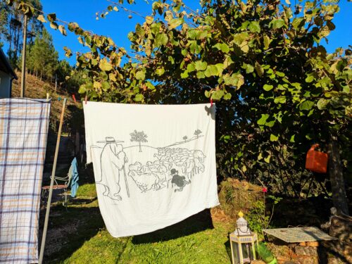 Sonne, Bettwäsche, Schäfer - Schaf -Motiv, Goladinha, Portugal