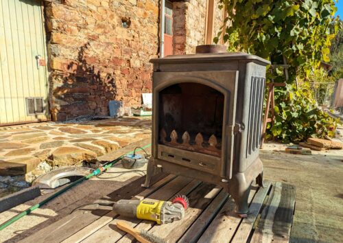 Ofen, Kaminofen, Gusseisen, CASA AGUA, Goladinha, PORTUGAL