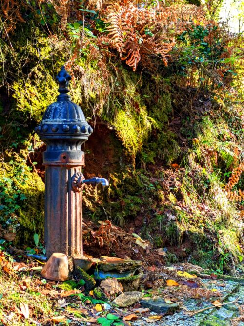 Pardieiros Wasserstelle, Trinkwasser. Quelle. versiegt, Goladinha, Portugal