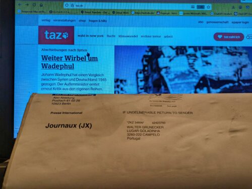 taz, Wochentaz, analog. Printmedium, Goladinha, Portugal