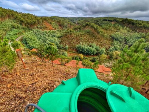 Wassertank, Kontrolle, Alge, braunes Wasser, Goladinha, Portugal