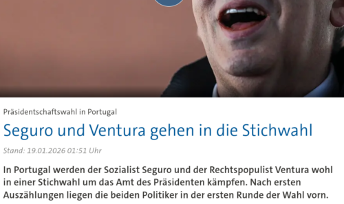 Präsidentschaftswahl Portugal, Stichwahl, links gegen rechts, Goladinha, Portugal