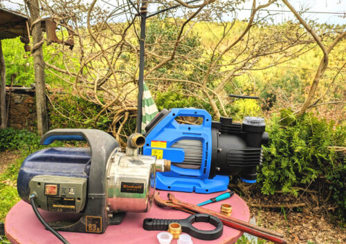 Pumpe, Wasserpumpe, Wasser, Alge, Brauchwasser, Goladinha, Portugal