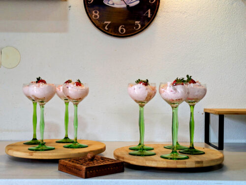 Erdbeer-Mascarpone-Creme, Arm,G#ste, Nachspeise, Goladinha, Portugal