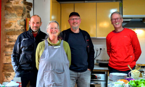 Köchin, Männer, Gäste, zufrieden, Goladinha, Portugal