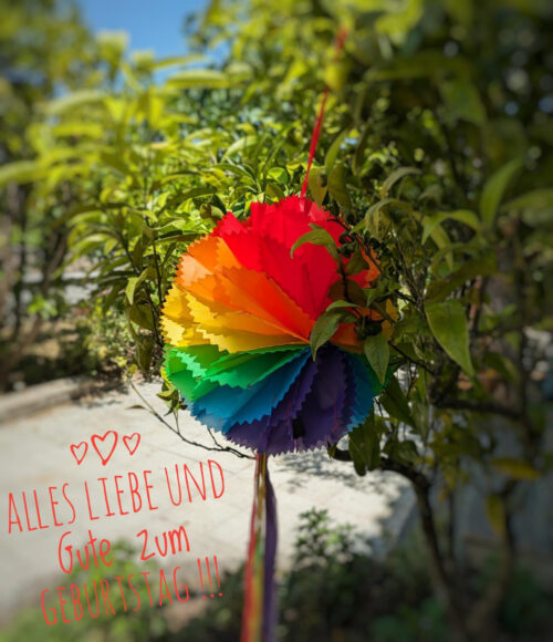 Regenbogen, Kugel, Geburtstag, Freunde, Goladinha, Portugal